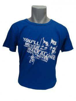 T-Shirt You'll never walk alone Faces blau