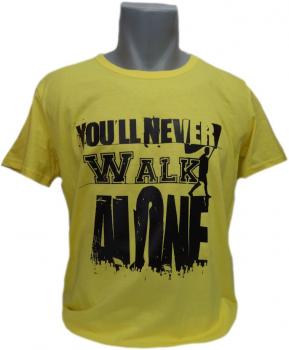 T-Shirt You'll never walk alone Flag gelb