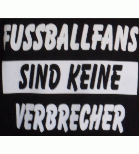 Sweatshirt Fussballfans sind keine Verbrecher schwarz